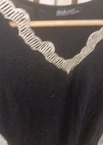 Siyah V Yaka Triko Bluz - Görsel 7