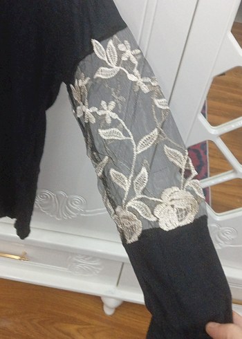 Siyah V Yaka Triko Bluz - Görsel 8