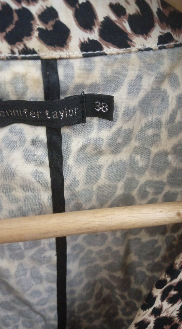 Leopar Desenli Kısa Kollu Kadın Blazer - Görsel 3