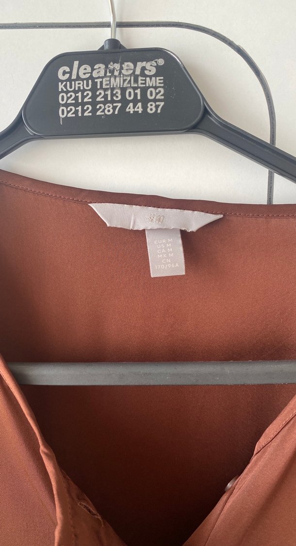 Kahverengi Uzun Kollu Salaş Kadın Tunik - Görsel 3