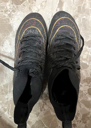 Siyah Erkek Futbol Ayakkabısı Velcro Bantlı