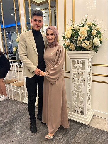 Diğer Açık kahverengi tesettür elbise