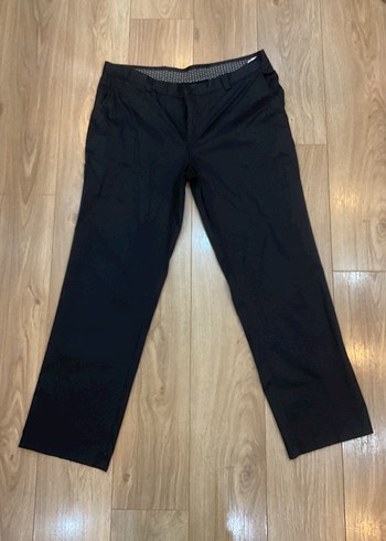 Siyah Kemerli Regular Fit Erkek Pantolon