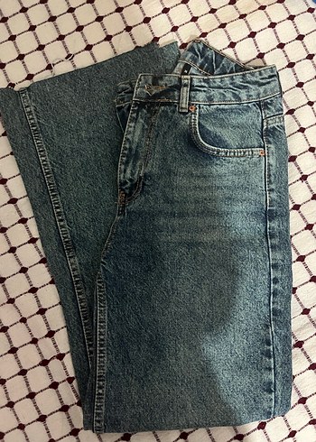 Bej Renk Kadın Regular Fit Denim Pantolon - Görsel 2