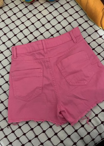 Pembe Mini Kadın Kot Şort - Görsel 2