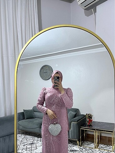 42 Beden pembe Renk Pembe abiye
