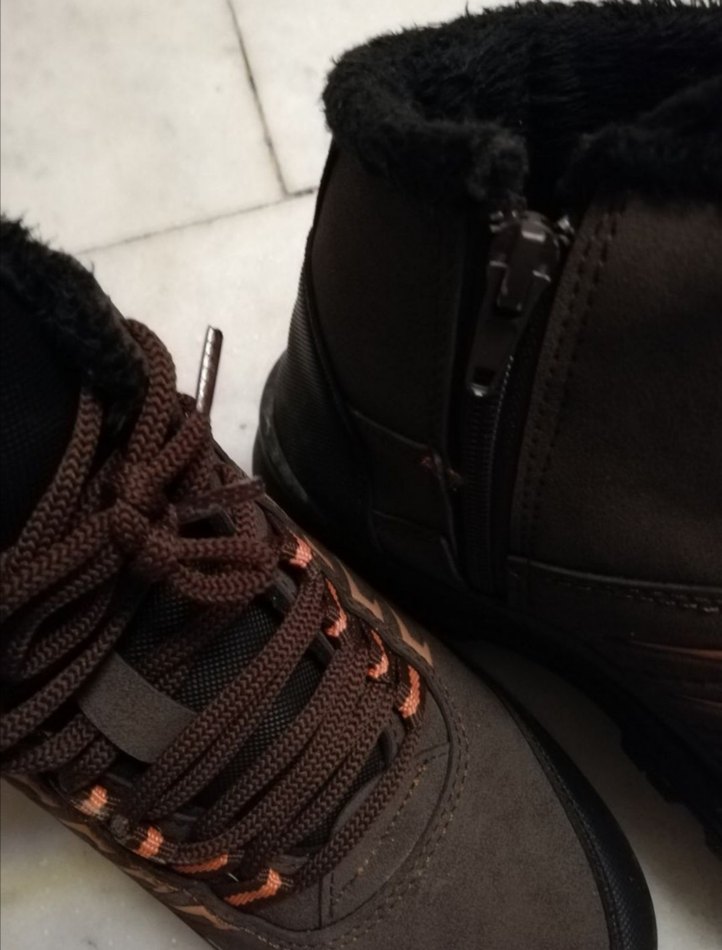 Kahverengi Spor Ayakkabı fermuarlı ve Bağcıklı - Görsel 2