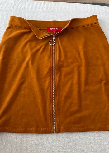 Guess Keten Gorunumlu Suet Mini Etek