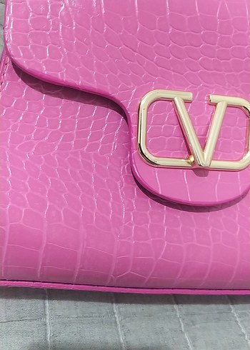 Pembe Deri Kadın Çanta - Görsel 2