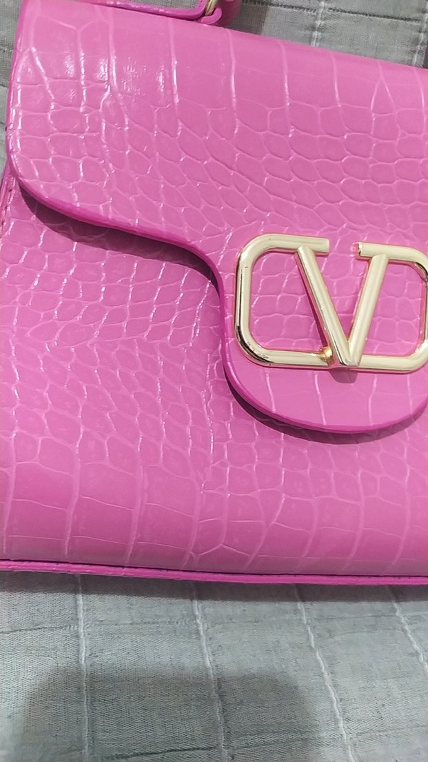 Pembe Deri Kadın Çanta - Görsel 2