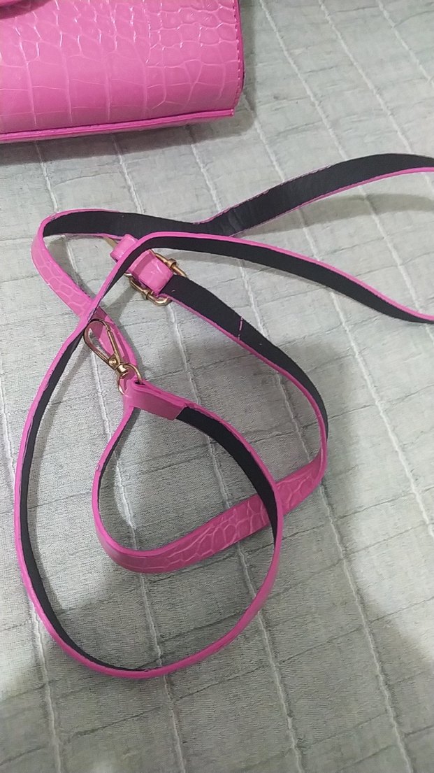 Pembe Deri Kadın Çanta - Görsel 3