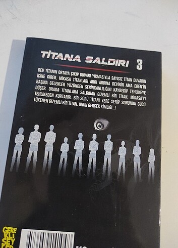ATTACK ON TITAN 3. Cilt (TİTANA SALDIRI) manga