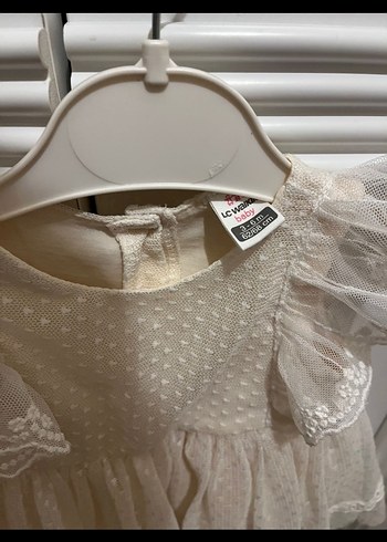 Kız Çocuk Beyaz Fırfırlı Elbise - Görsel 3