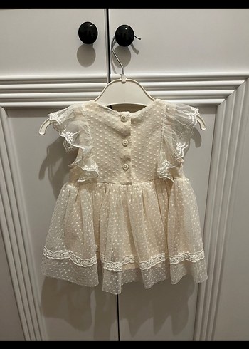 Kız Çocuk Beyaz Fırfırlı Elbise - Görsel 2