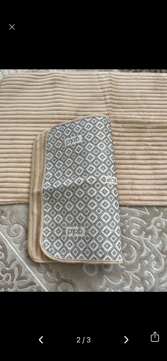 Bej Düz Banyo Paspası Seti - Görsel 2