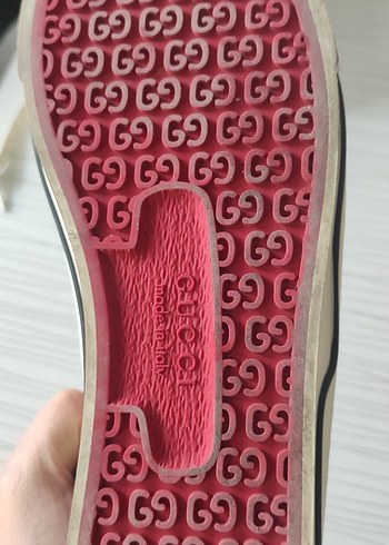 Bej Gucci Kadın Sneaker Yılan Desenli - Görsel 5