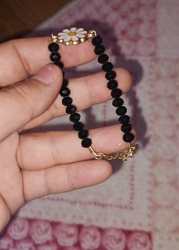 Beyaz Çiçekli Boncuklu Kadın El Zinciri - Görsel 3