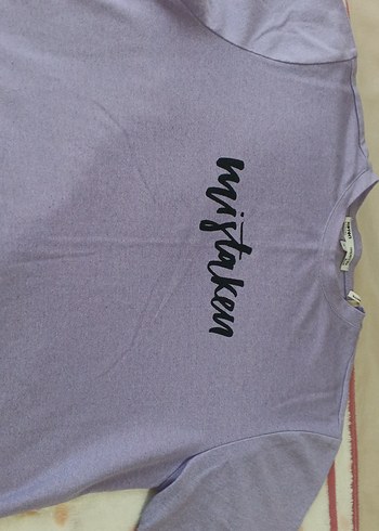 Pamuklu Mor Hamile Tişörtü, Kısa Kollu, Salaş - Görsel 2