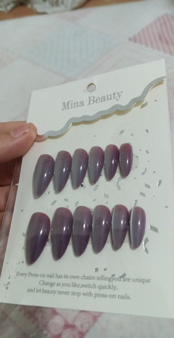 Bej ve Gri Tonlarda Takma Tırnak Seti renk değiştiren - Görsel 3