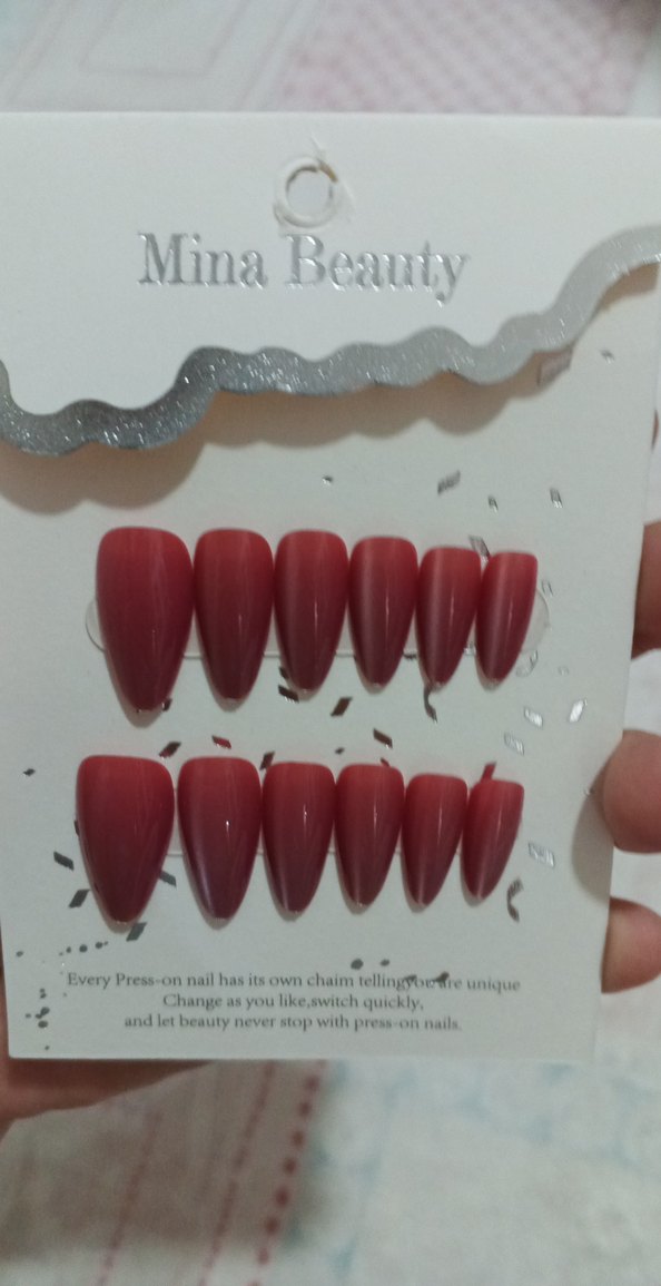 Pastel Kırmızı Tırnak Süsleri - Görsel 2