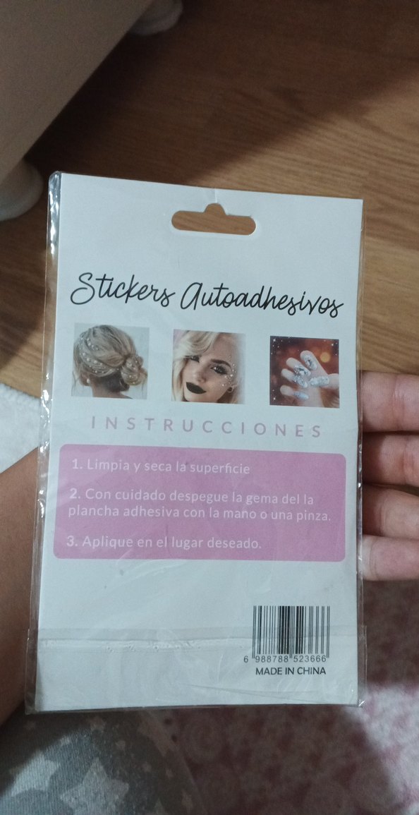 Beyaz Parlak 3D Tırnak Süsü Stickerları ve saç için yapışkanlı - Görsel 3