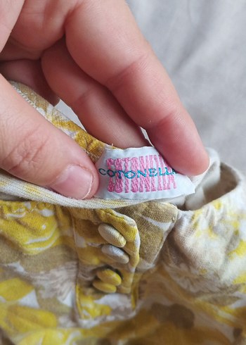 Sarı Batik Desenli Kolsuz mayo - Görsel 5