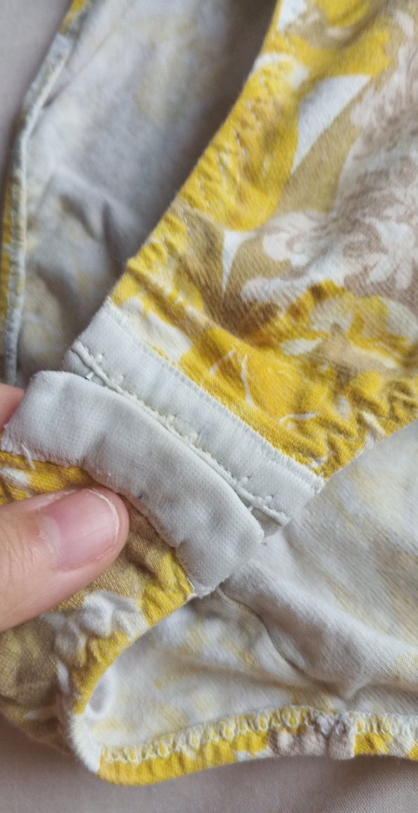 Sarı Batik Desenli Kolsuz mayo - Görsel 2