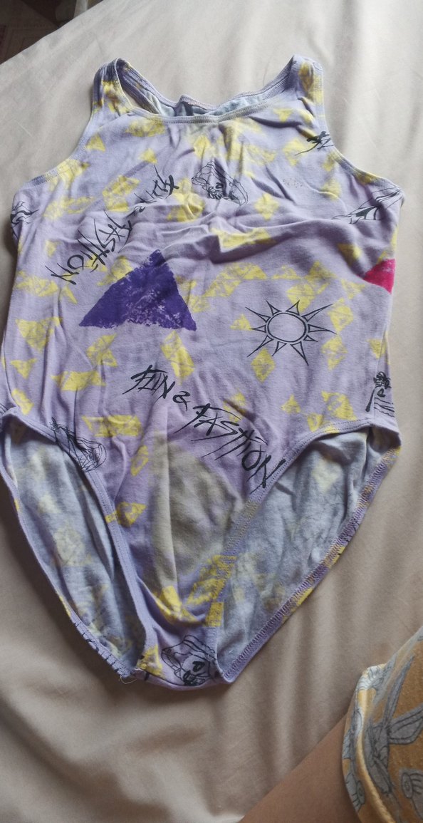 Kızlar için Pastel Mor Bağlama Desenli Mayo - Görsel 2