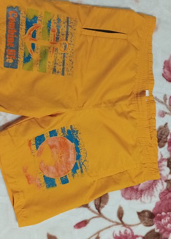 Erkek Sarı Mini Desenli Deniz Şortu - Görsel 2