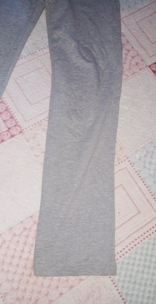 Gri erkek kadın Midi Sweatpant Rahat Kesim - Görsel 3