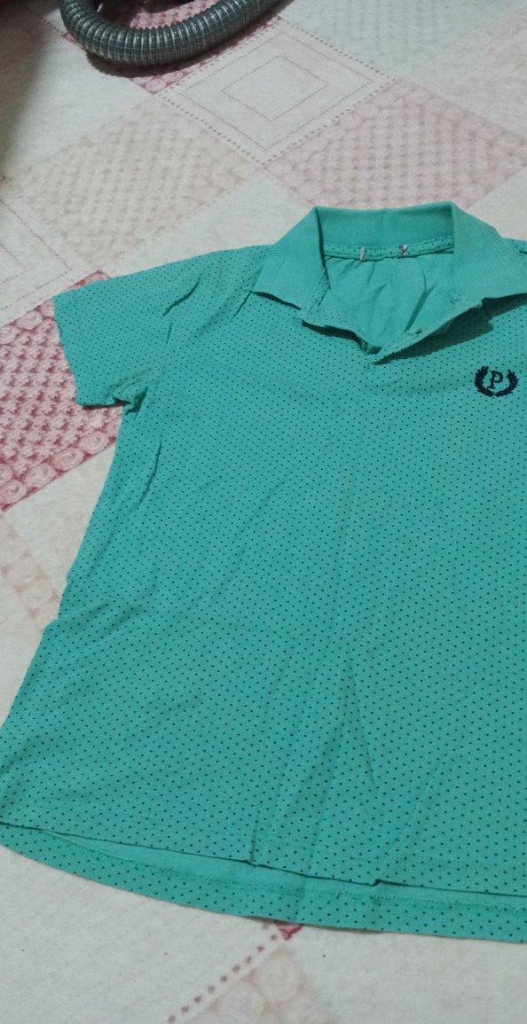 Erkek Yeşil Polo Tişört Düğmeli - Görsel 2