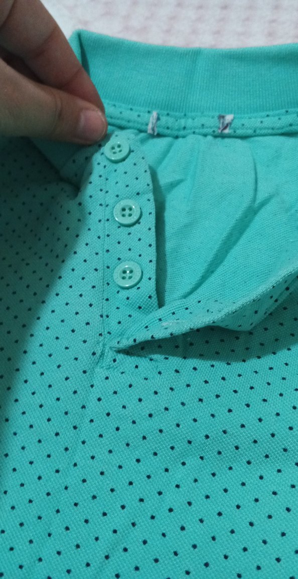 Erkek Yeşil Polo Tişört Düğmeli - Görsel 5