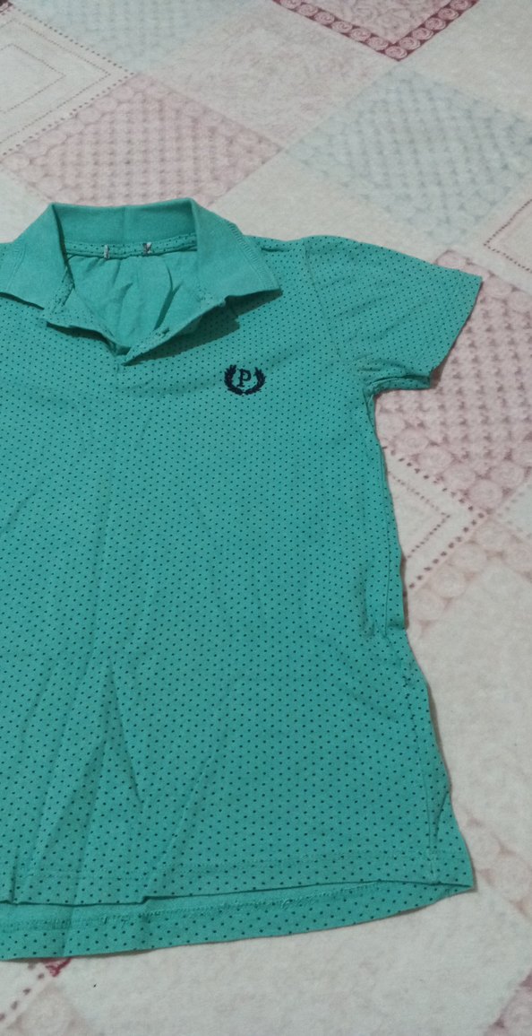 Erkek Yeşil Polo Tişört Düğmeli - Görsel 3