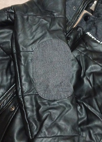 Erkek Çocuk Siyah Deri Fermuarlı Ceket - Görsel 3