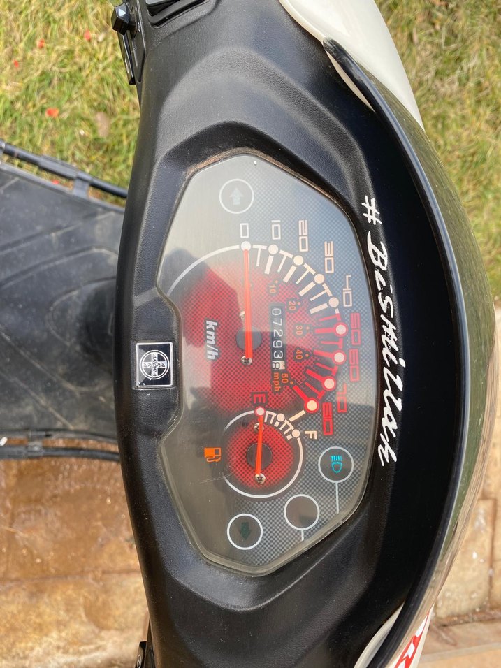 Beyaz Leopar Desenli Kabartmalı Motosiklet fiyat sorunuz - Görsel 3