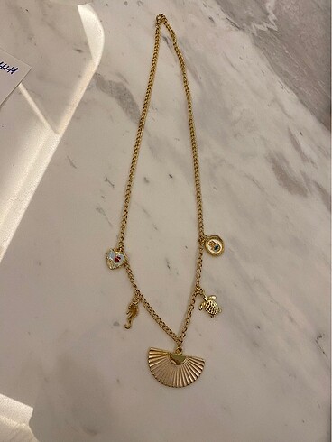 Accessorize Gold Charmlı Kolye
