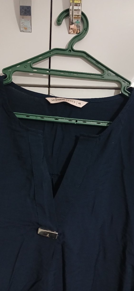 Lacivert Midi Hamile Bluz - Görsel 4