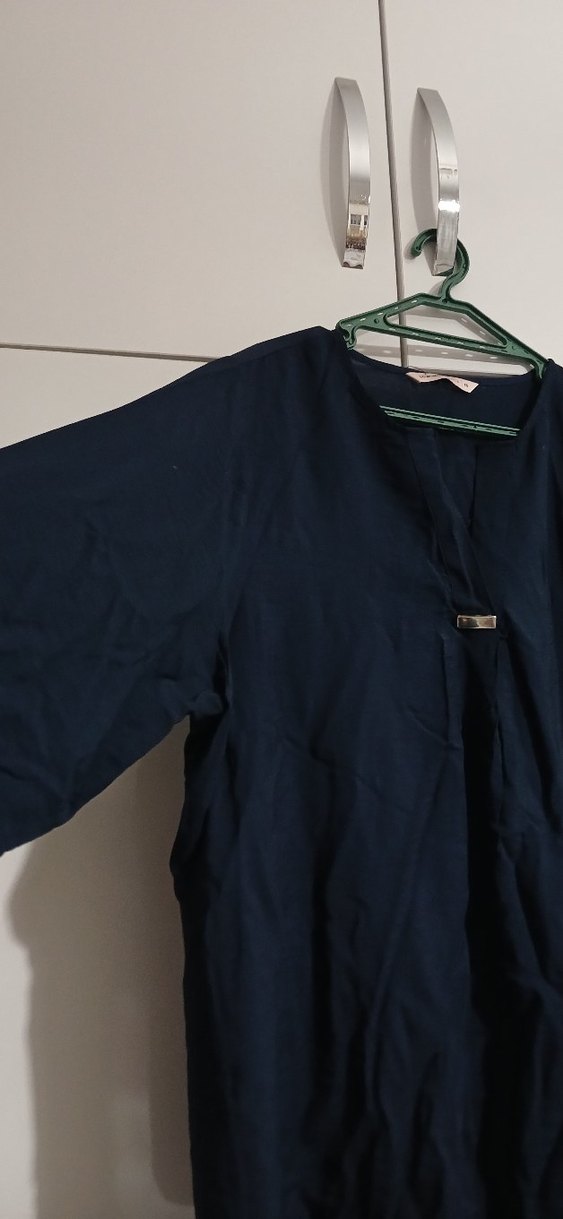 Lacivert Midi Hamile Bluz - Görsel 2