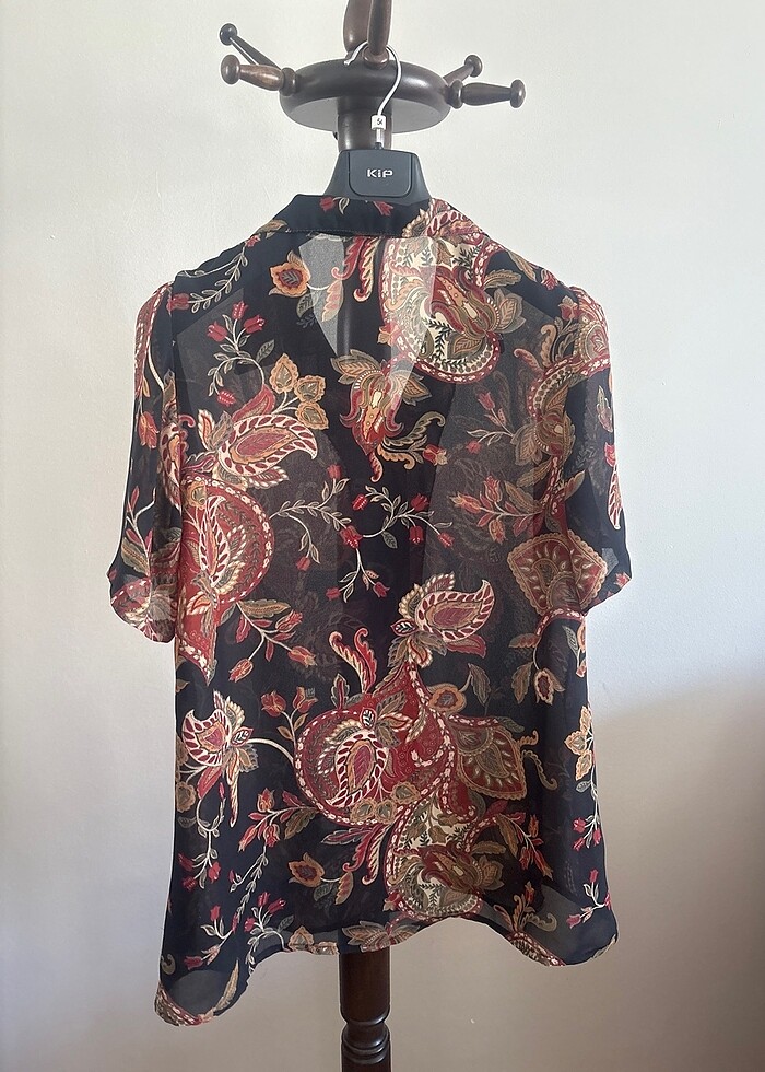 Desenli şifon gömlek - Görsel 2