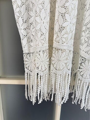 Kırem renk dantel elbise - Görsel 3