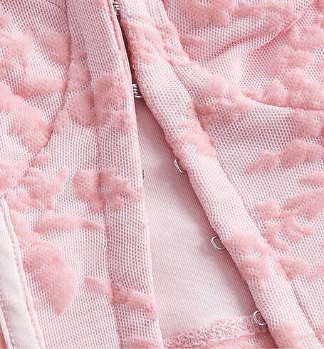 s Beden Shine Askılı Pembe Crop