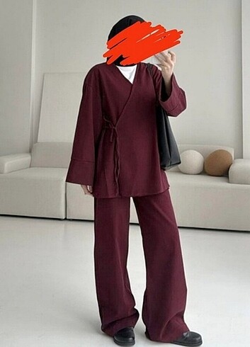 Bordo Kimono takım 