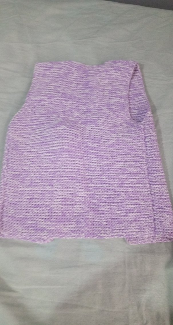 Kız Çocuk Lila el örgüsü Yelek - Görsel 2