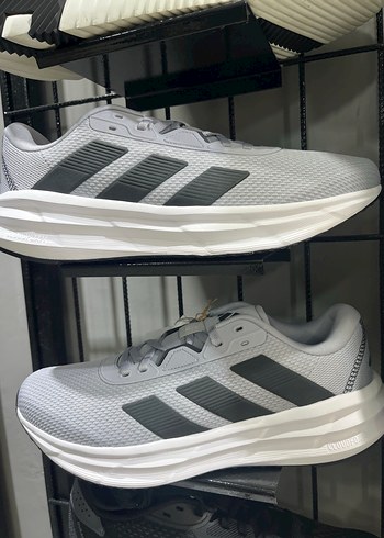 Gri Erkek Spor Koşu Ayakkabısı Velcro - Görsel 3