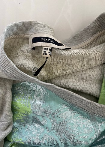s Beden İpekyol parlak desenli sweat