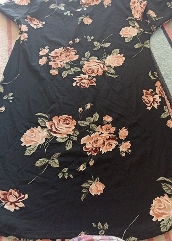 Çiçek Desenli Uzun Kollu Bohem Hamile Tunik - Görsel 4