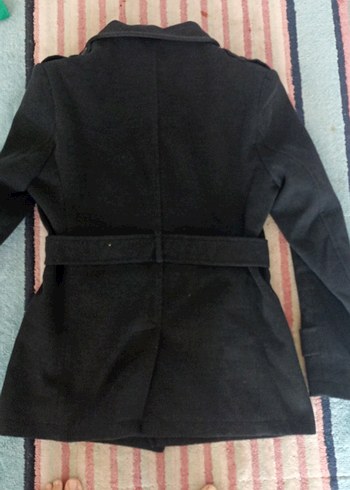 Gri Kemerli Midi Kadın Kaban - Görsel 5