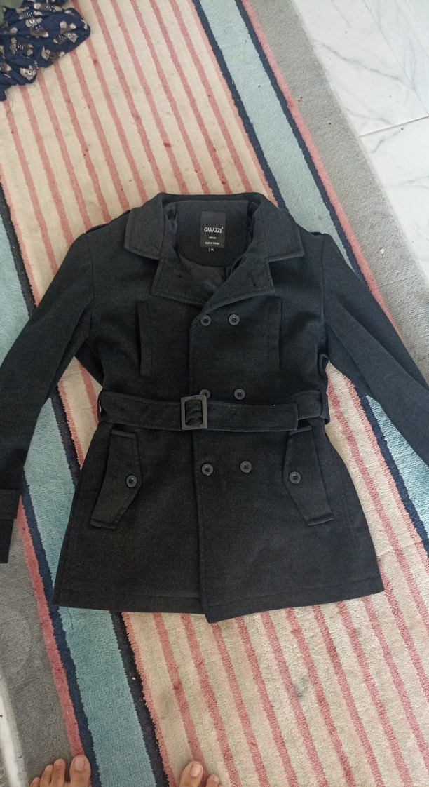 Gri Kemerli Midi Kadın Kaban - Görsel 2