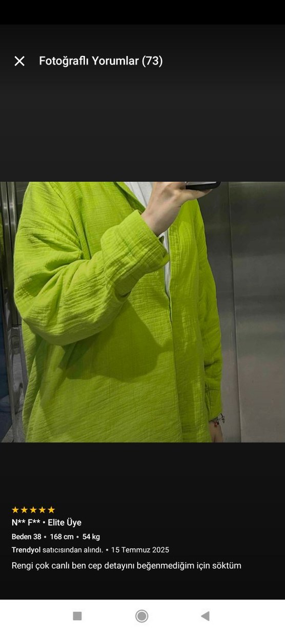 Yeşil Müslin kumaş Uzun Kollu Kadın Gömlek - Görsel 2