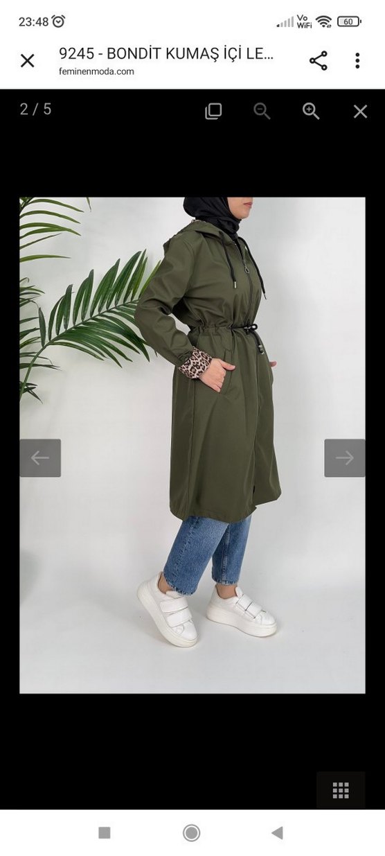 bondit kumaş  içi leopar desenli - Görsel 3